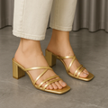 Golden Strap Heels