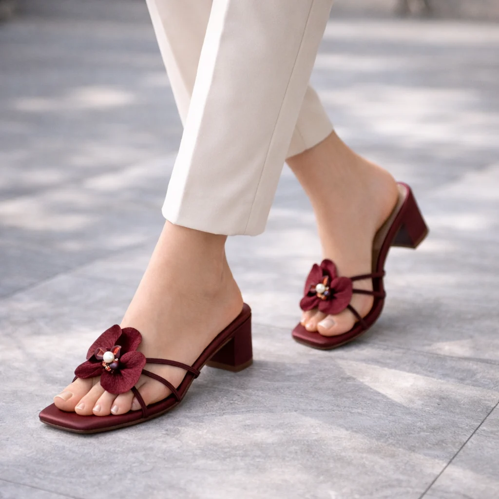 Flora Charm Heel Slides