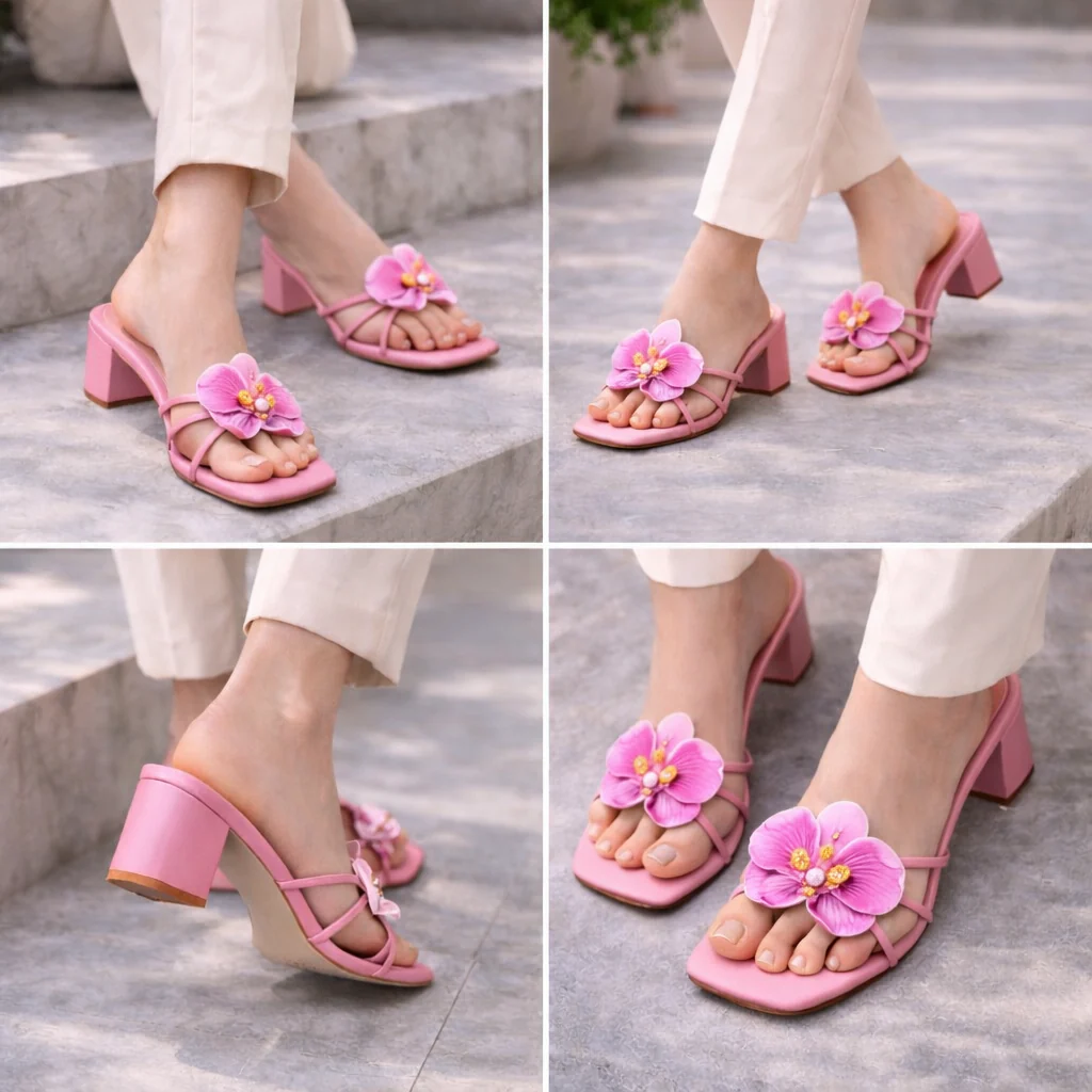 Flora Charm Heel Slides