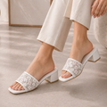 Flora Block Heel Slides