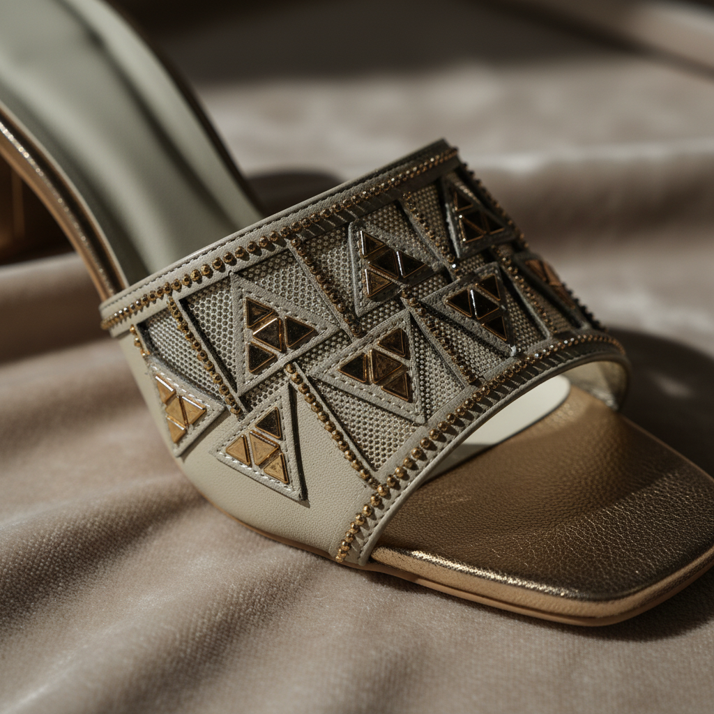 Geometric Cutwork Closeup