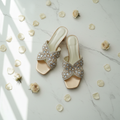 Marble Cream Petals Flat Lay