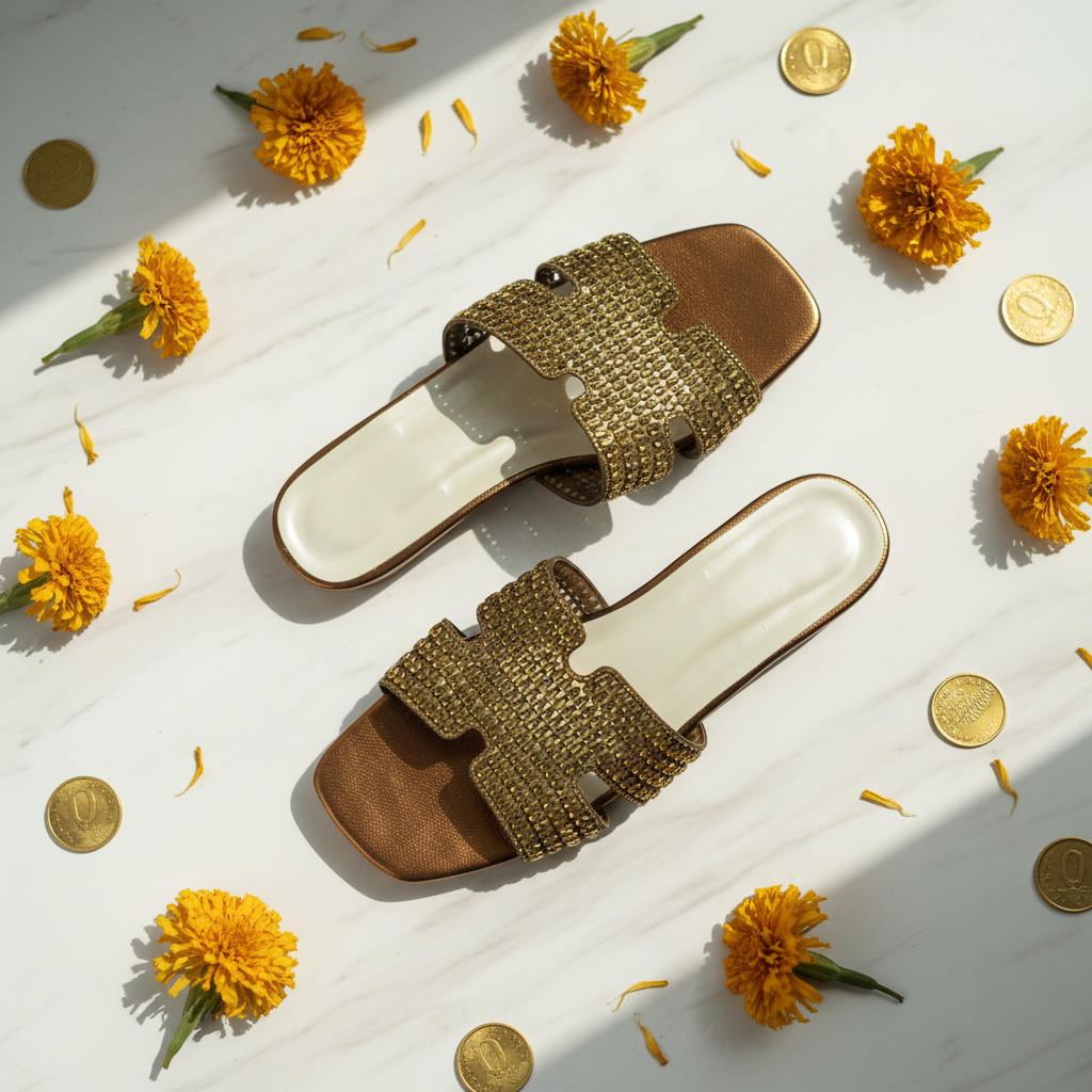 Olive Gold H-Strap