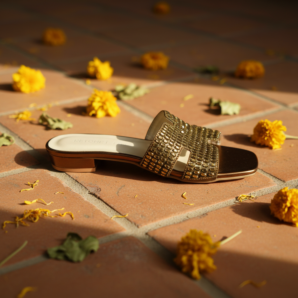 Olive Gold H-Strap