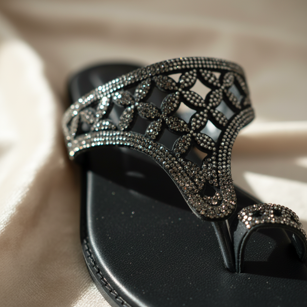 Rhinestone Toe Ring Sandals