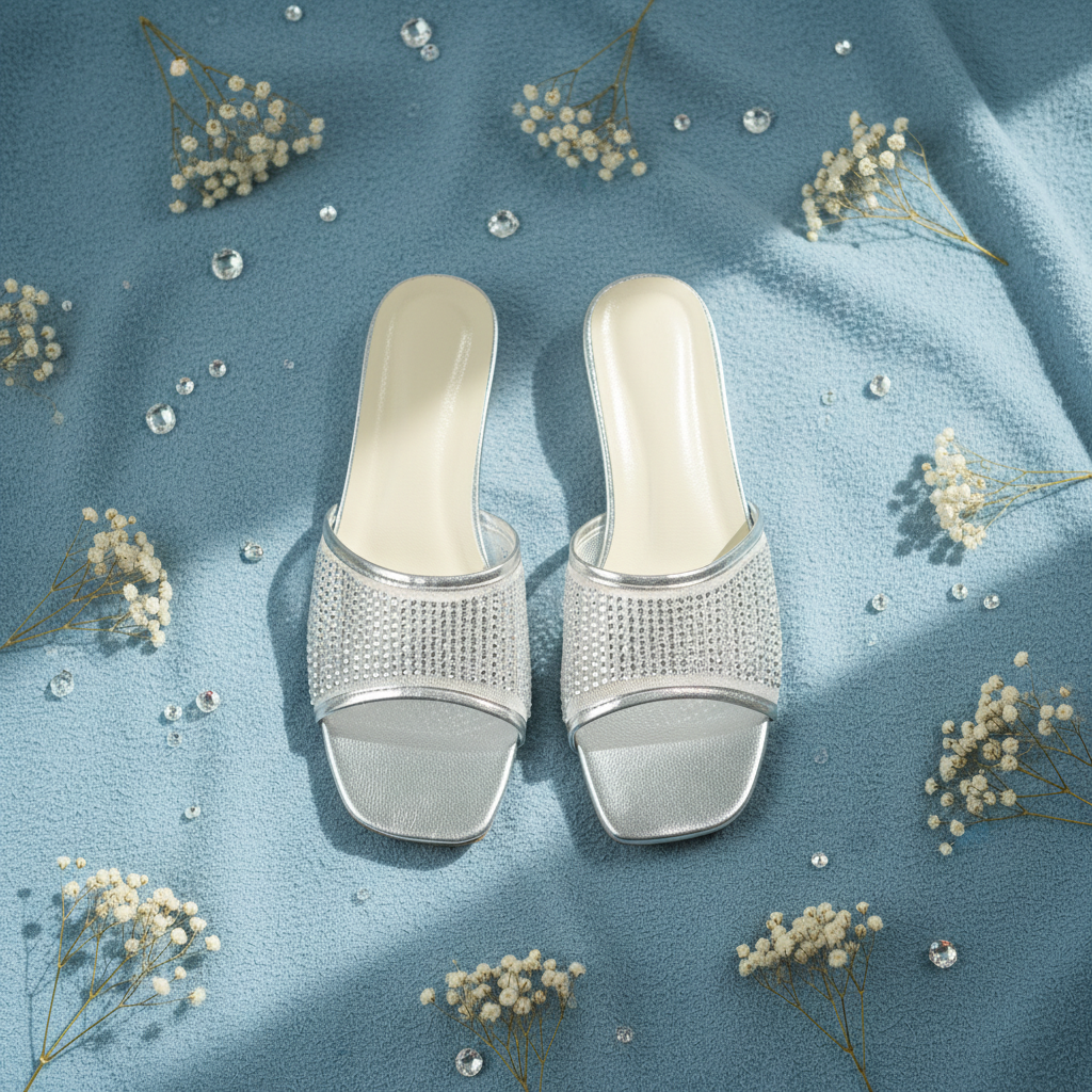 Silver Grid Flats