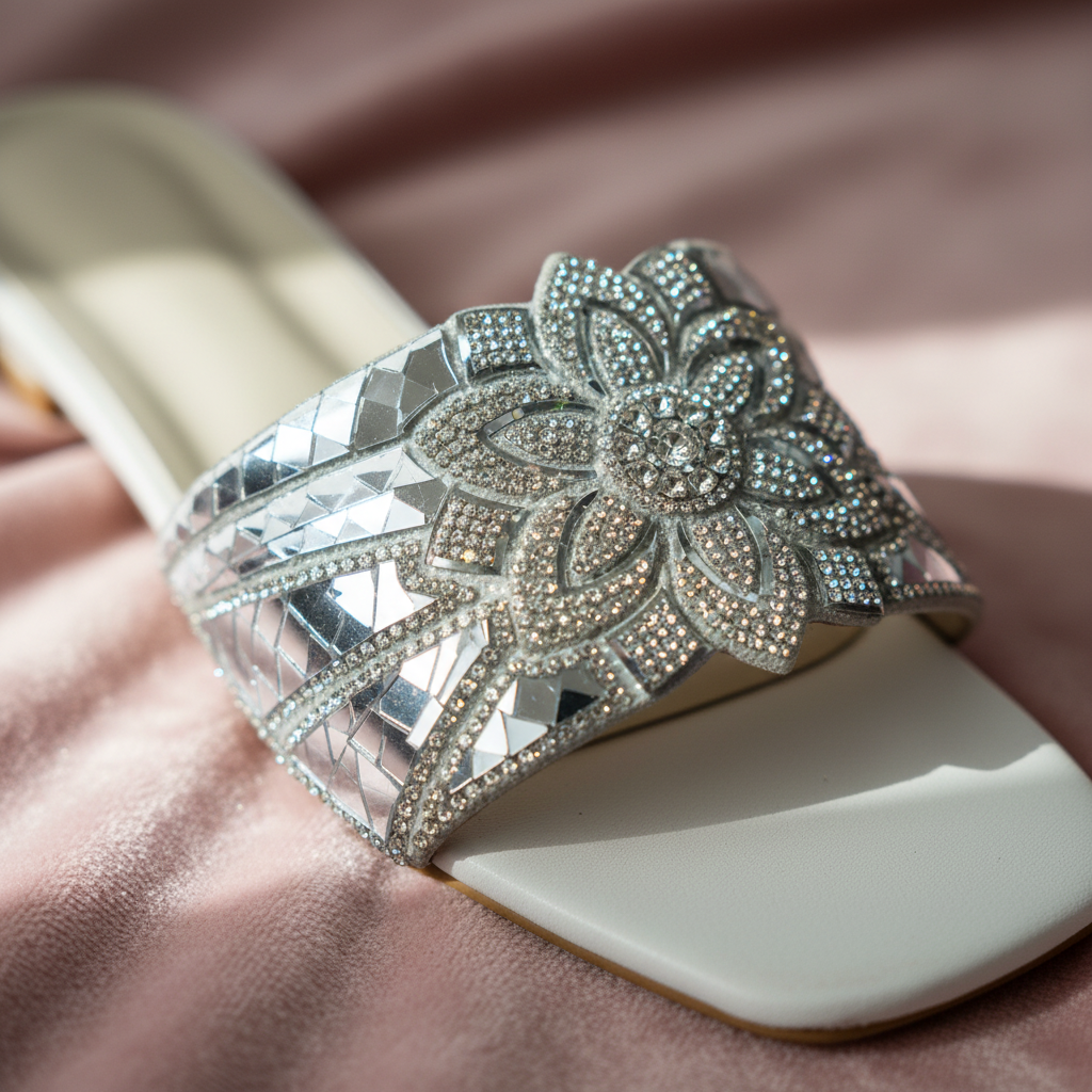 White Silver Mirror Flats